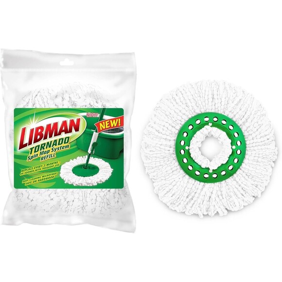 Libman 4/Pack Tornado Spin Mop Replacement Mop Head #1284 NEW - Picture 2 of 12